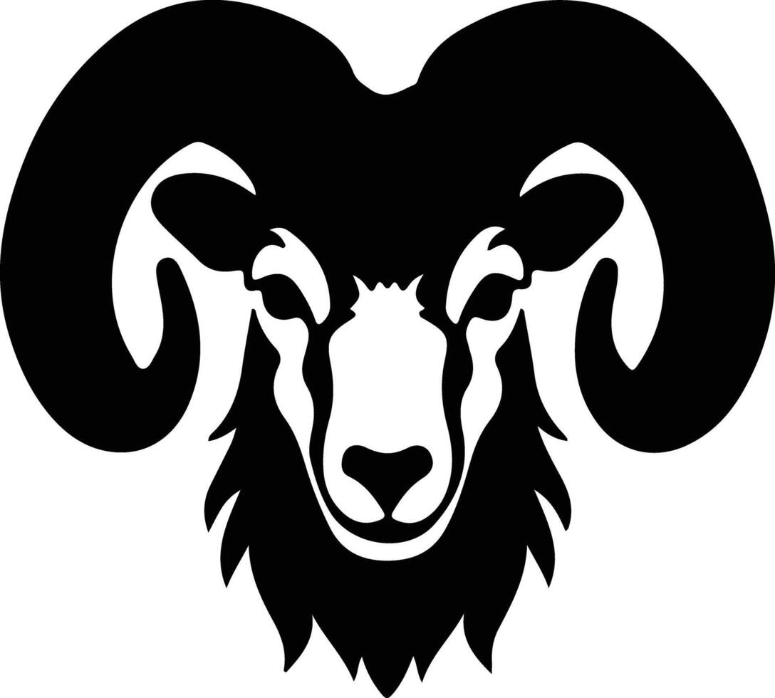 bighorn sheep  silhouette portrait vector