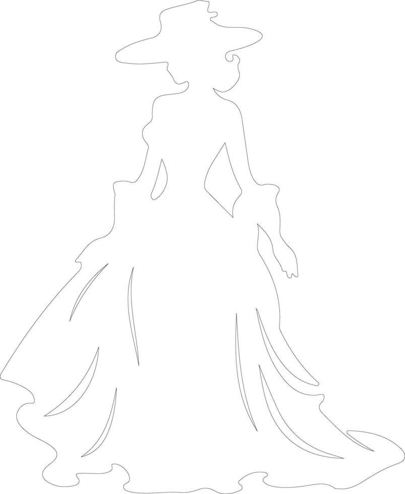 Costume  outline silhouette vector