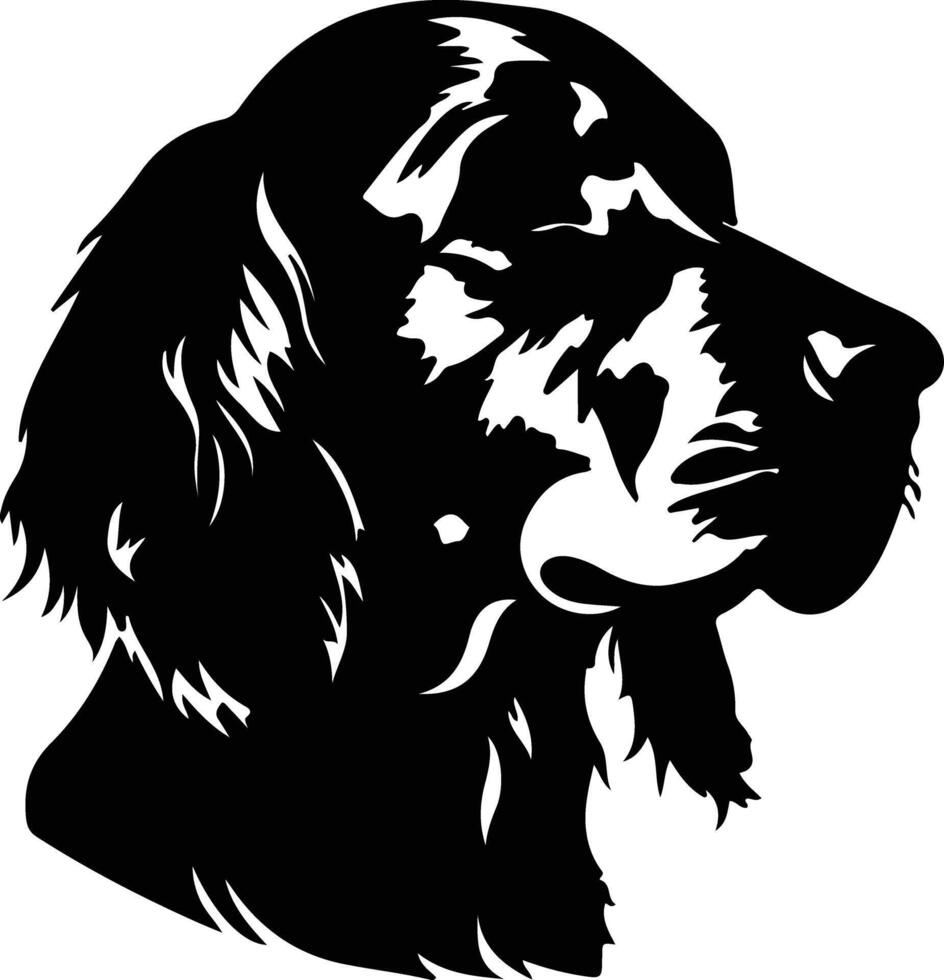 English Setter    black silhouette vector