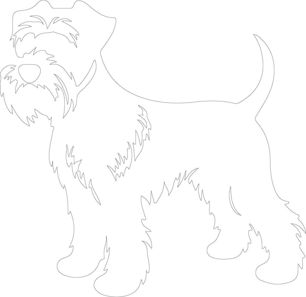 sealyham terrier contorno silueta vector