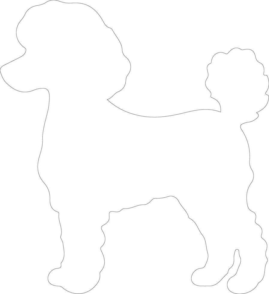 Poodle  outline silhouette vector