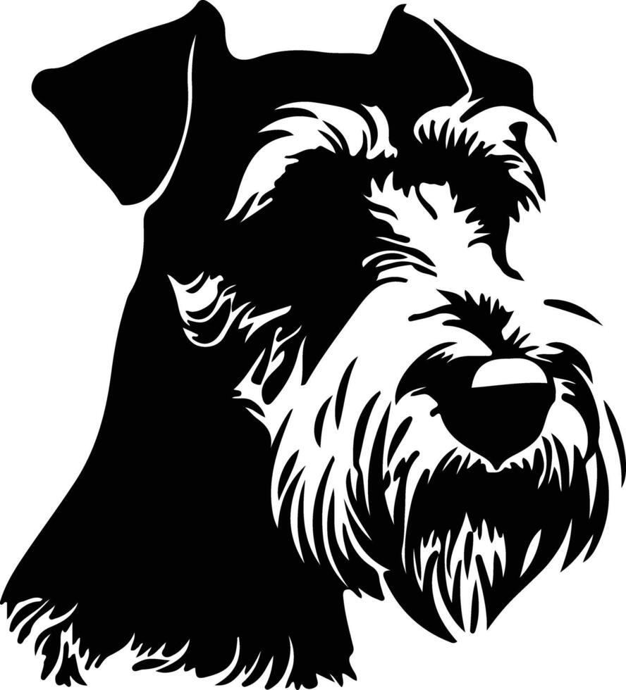 Welsh Terrier  silhouette portrait vector