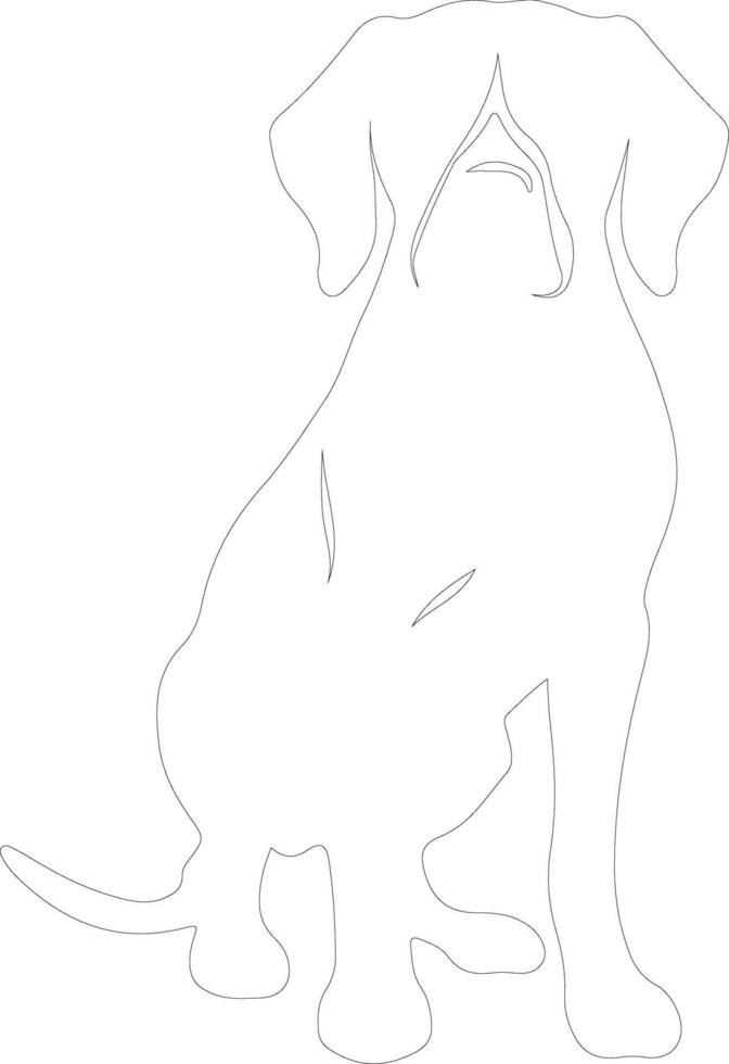 Vizsla outline silhouette vector