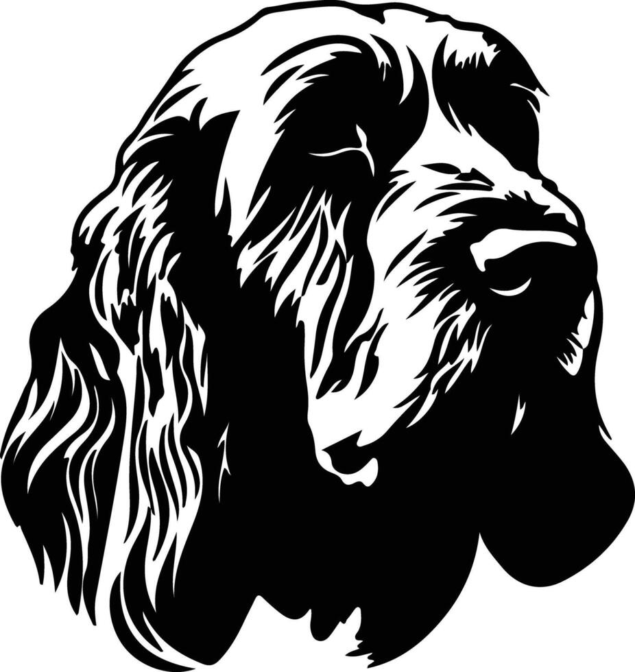 Spinone Italiano  silhouette portrait vector