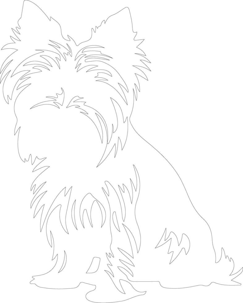 Yorkshire Terrier outline silhouette vector