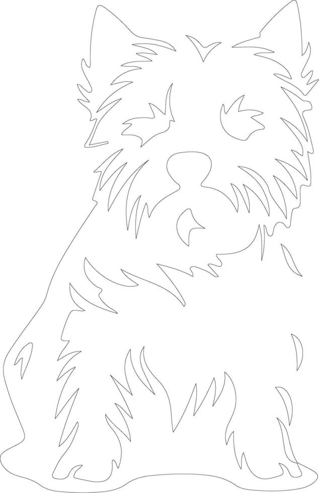 West Highland White Terrier outline silhouette vector