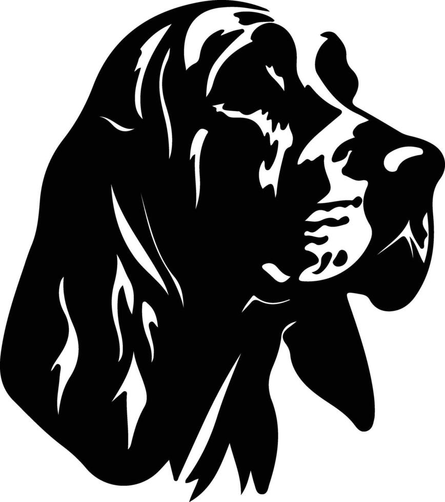 Bloodhound   black silhouette vector