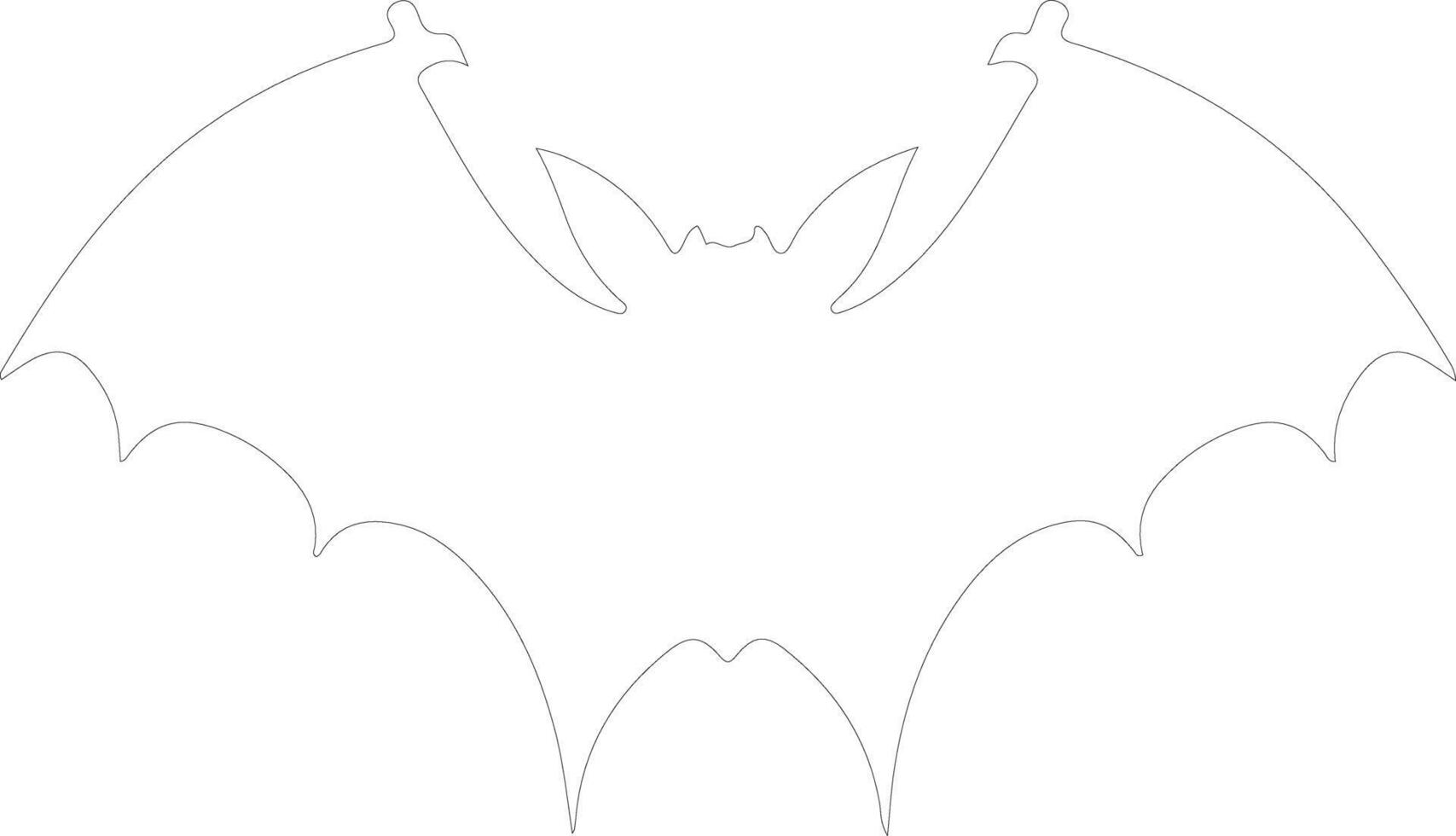vampire bat  outline silhouette vector