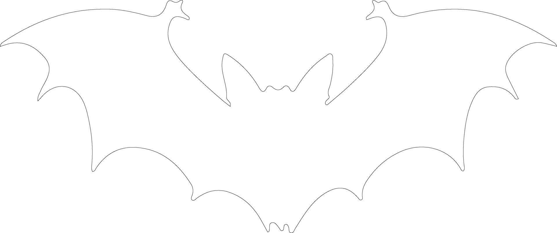 fruit bat   outline silhouette vector