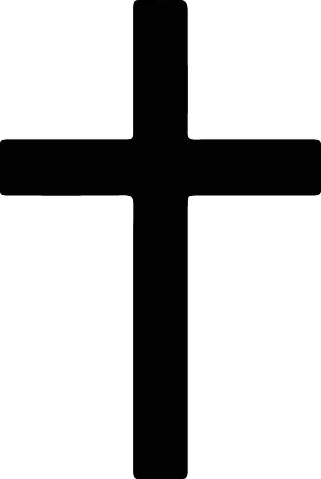 Cross icon  black silhouette vector