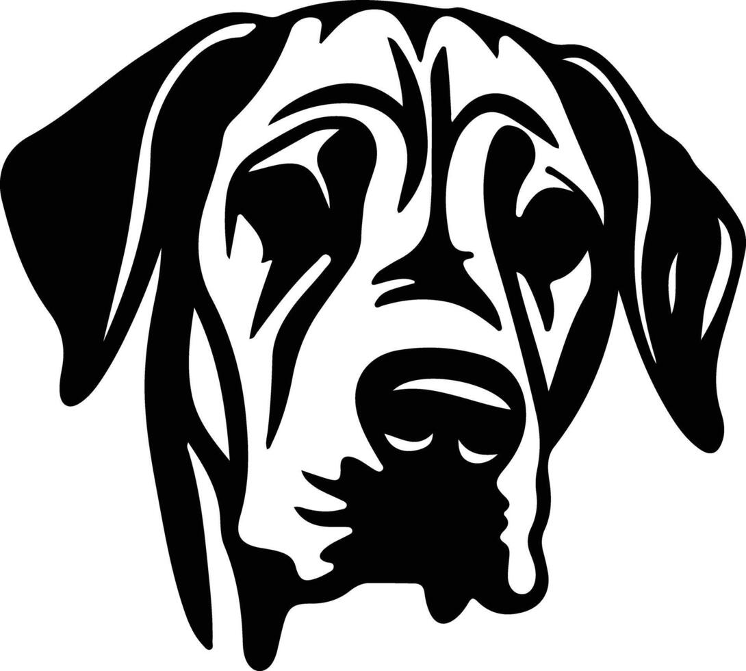 Rhodesian Ridgeback  silhouette portrait vector