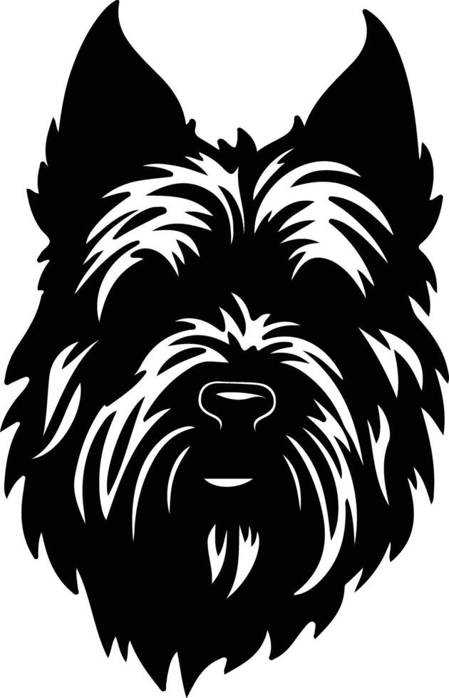 Bouvier des Flandres  silhouette portrait vector