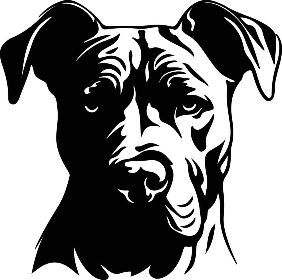 Dogo Argentino  silhouette portrait vector
