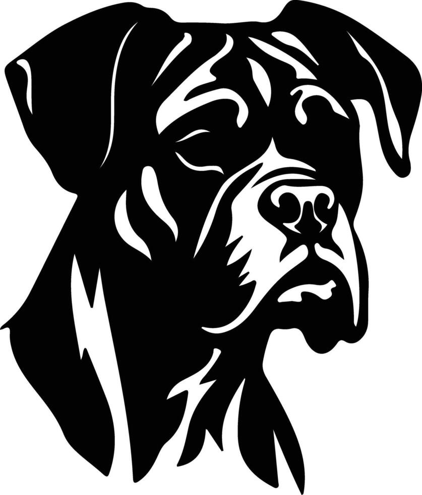 Boxer  silhouette portrait vector