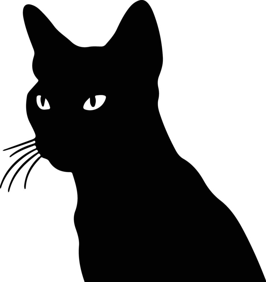 Burmese Cat silhouette portrait 38487770 Vector Art at Vecteezy