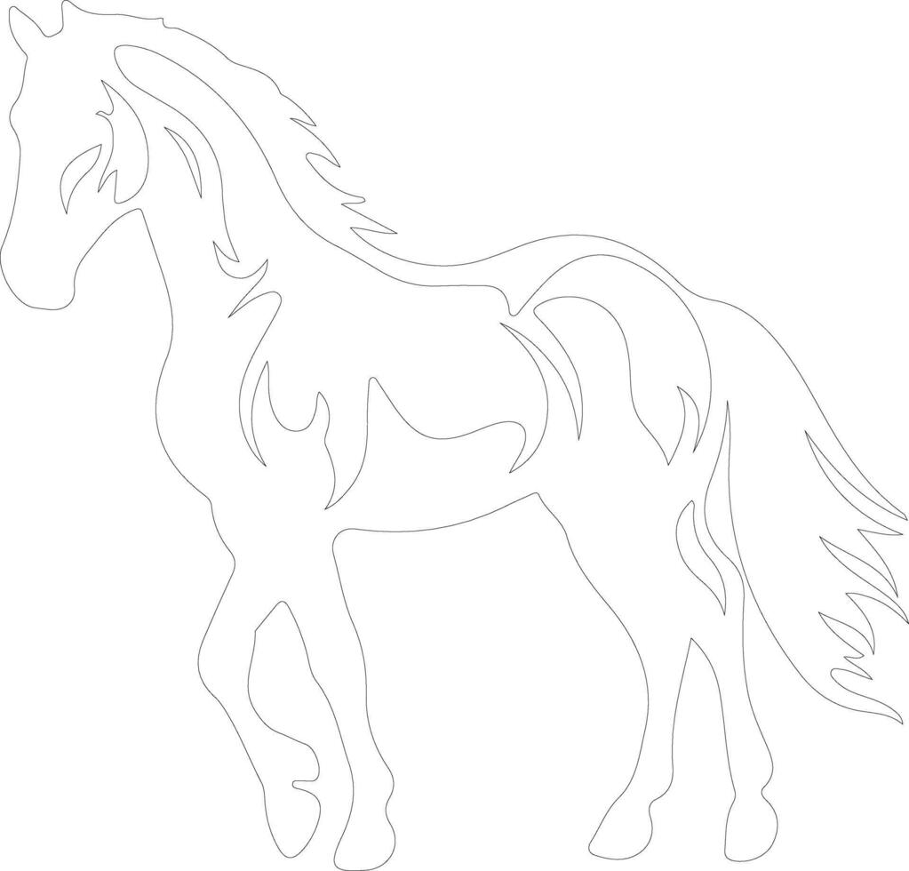 horse  outline silhouette vector