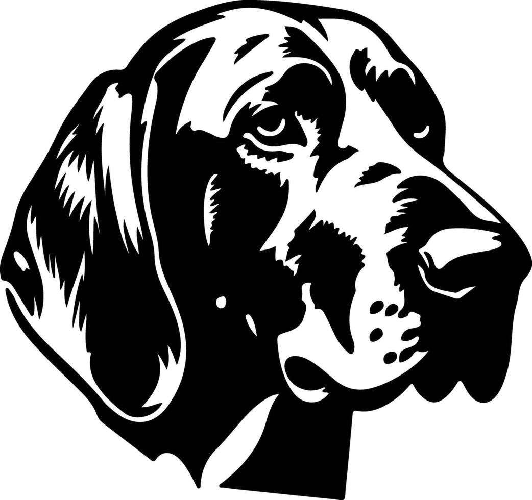 Redbone Coonhound  silhouette portrait vector