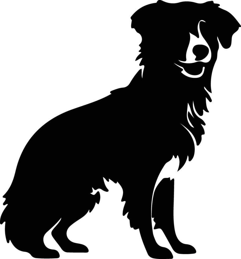 Nova Scotia Duck Tolling Retriever   black silhouette vector