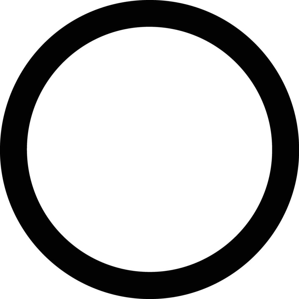 Circle  black silhouette vector