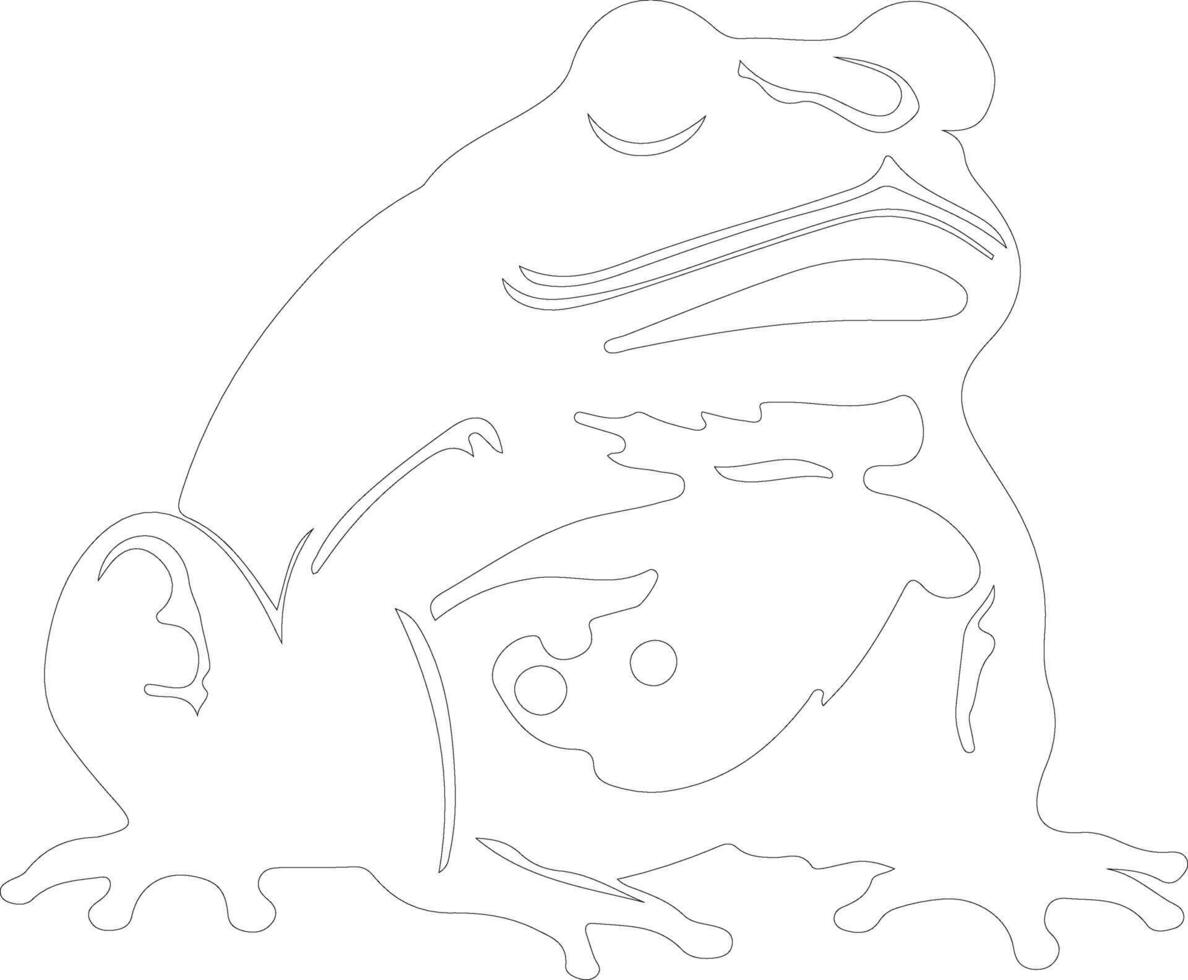 toad   outline silhouette vector