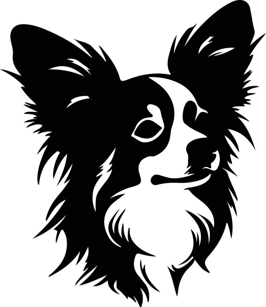 Papillon silueta retrato vector