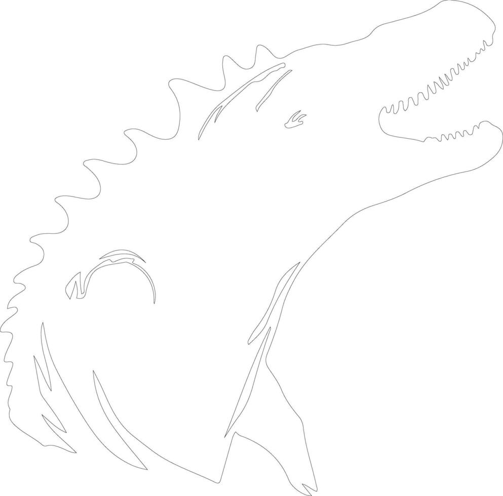 Vulcanodon outline silhouette vector