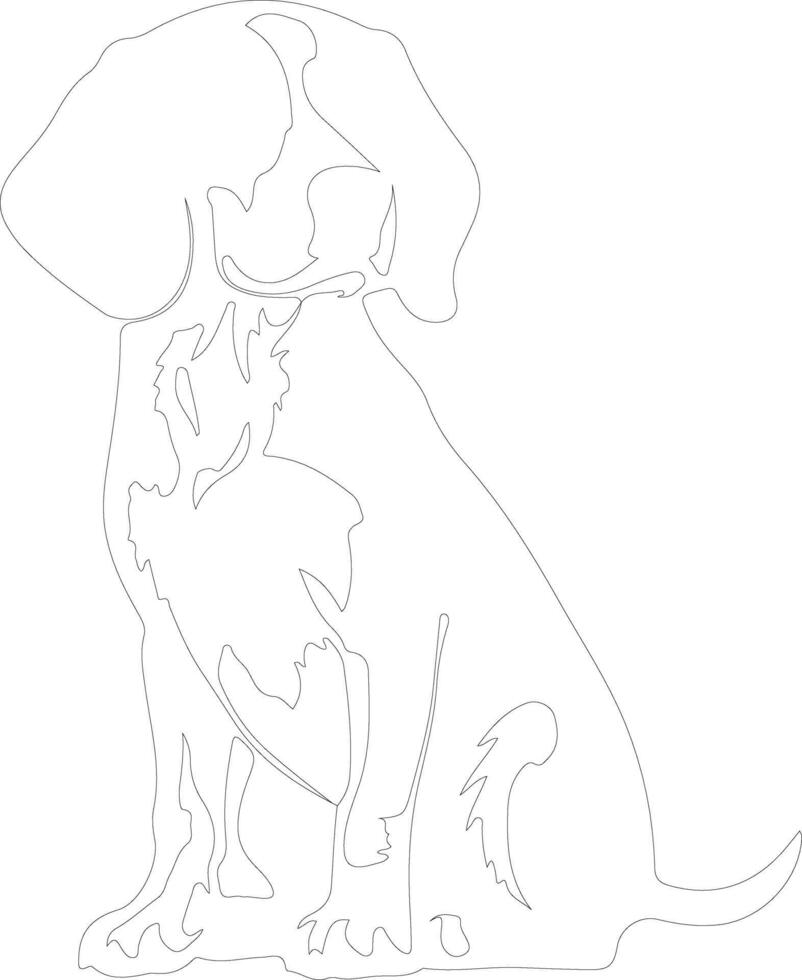 Beagle  outline silhouette vector