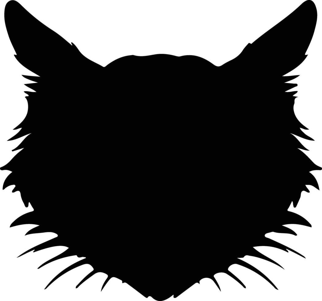 Ojos Azules Cat  silhouette portrait vector