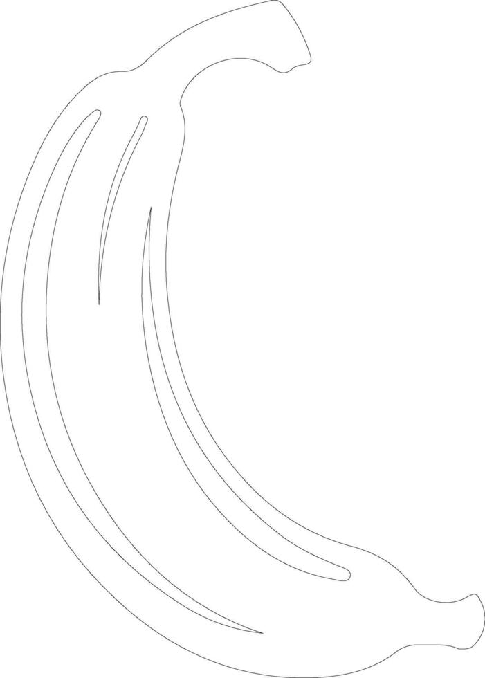 banana  outline silhouette vector