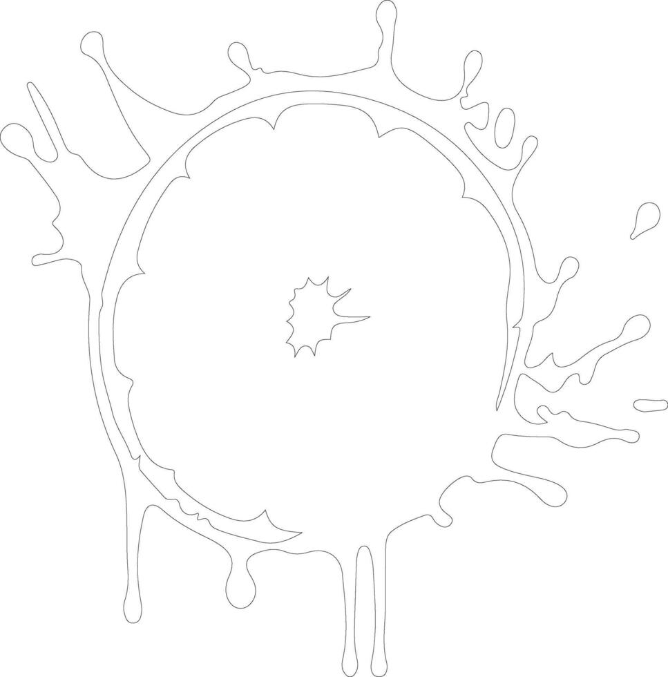 blood orange  outline silhouette vector