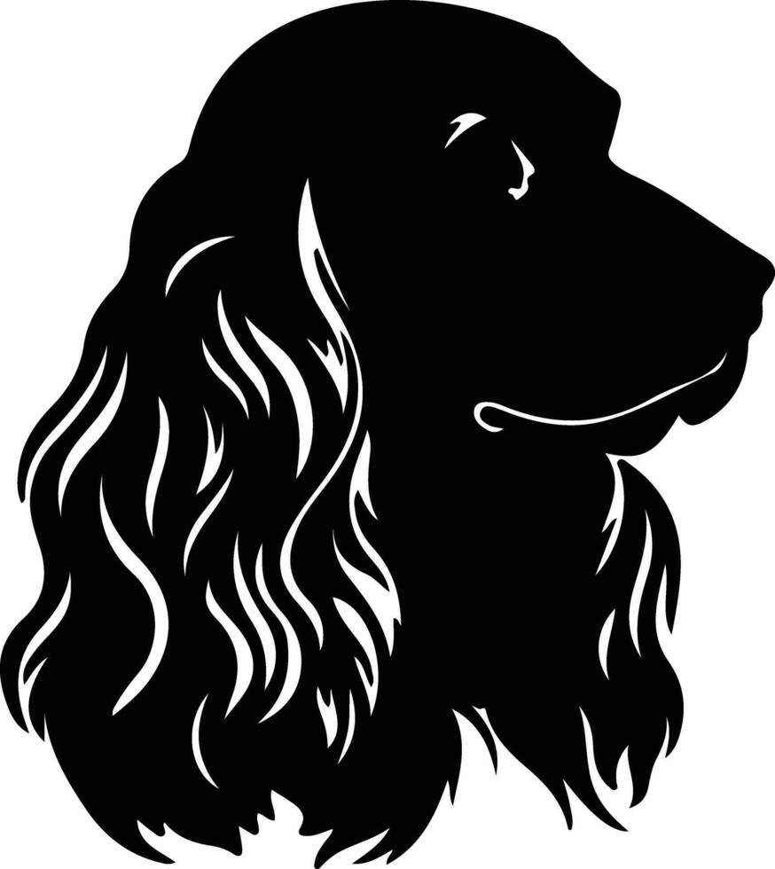 American Cocker Spaniel    black silhouette vector