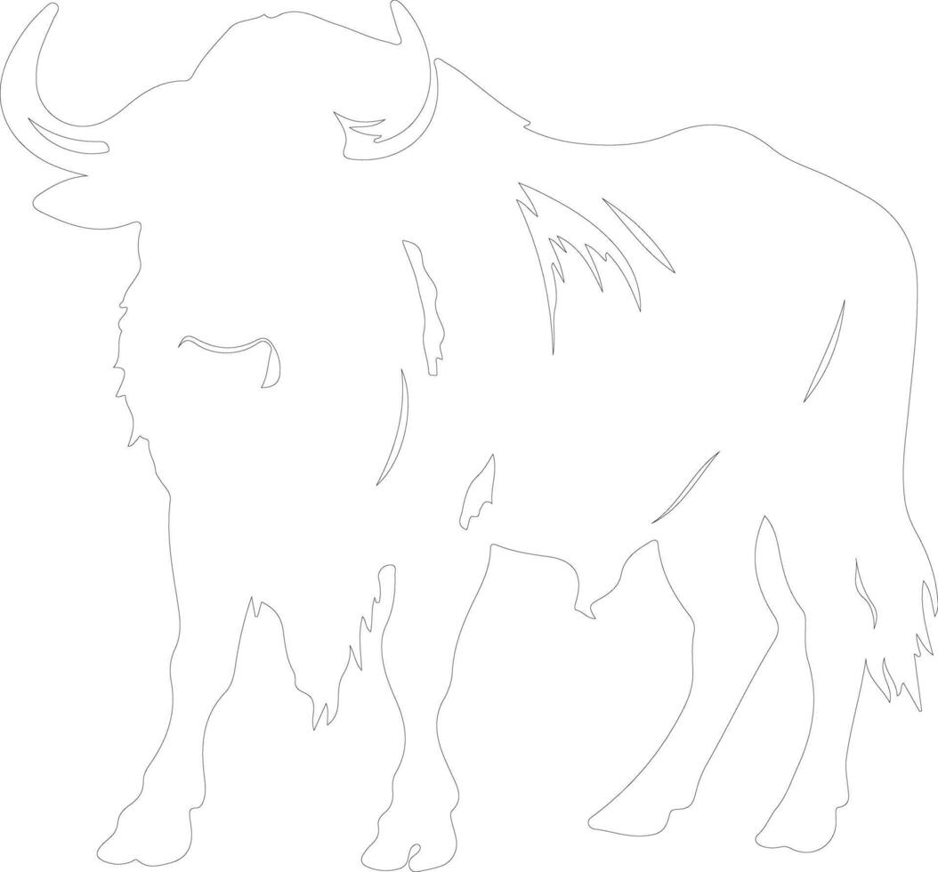 gnu    outline silhouette vector