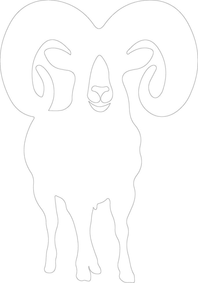 bighorn sheep outline silhouette vector