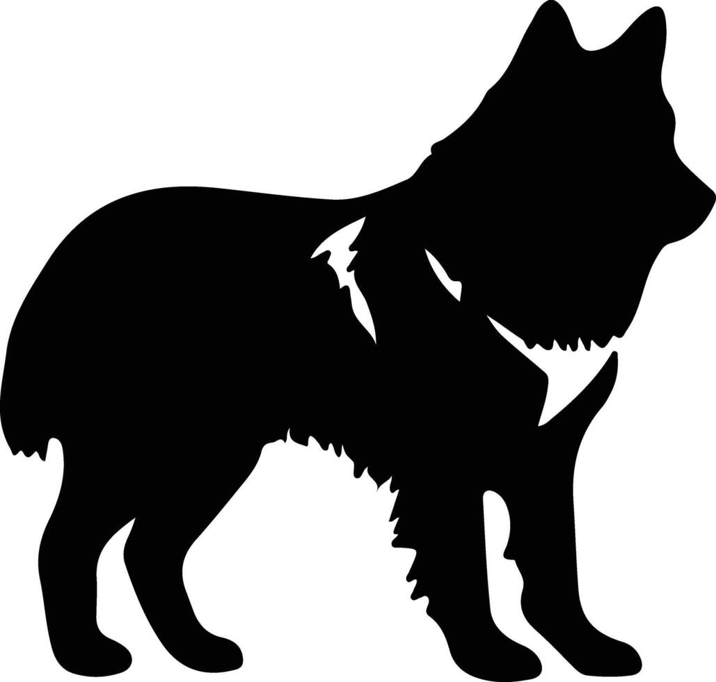 Akita  black silhouette vector