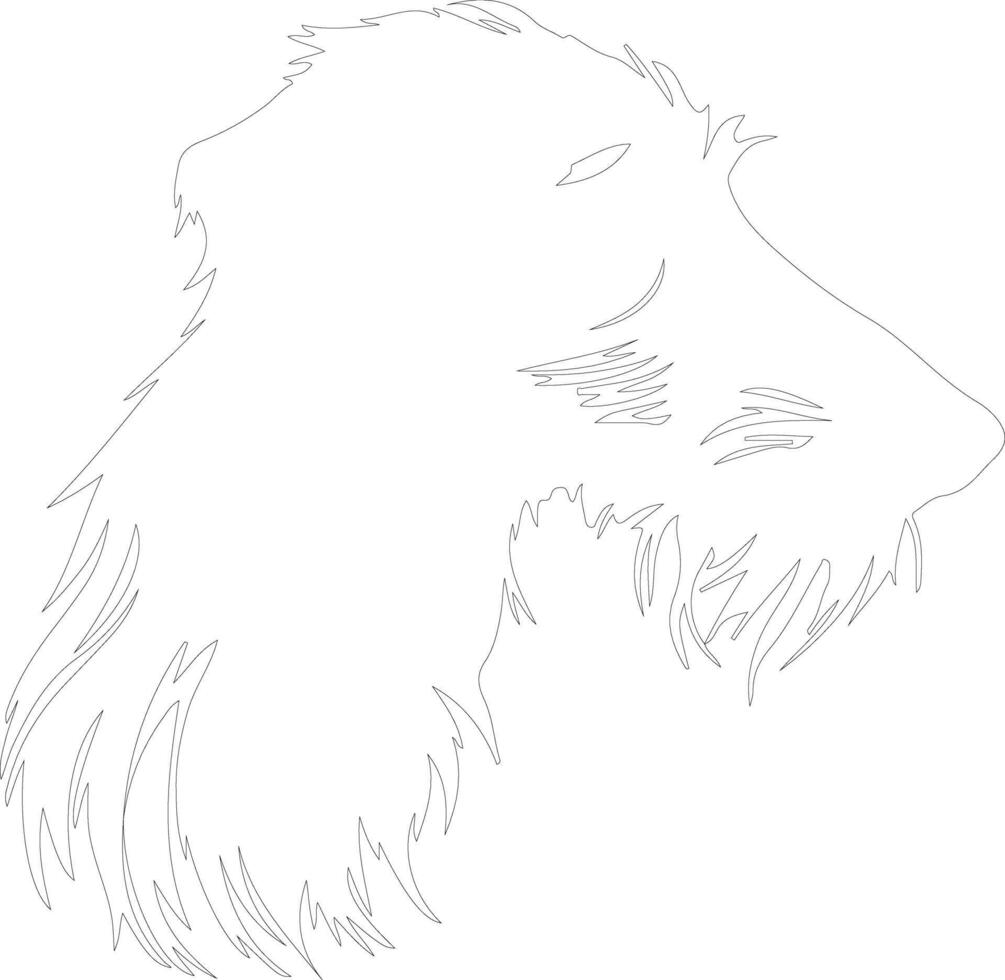 Scottish Deerhound outline silhouette vector