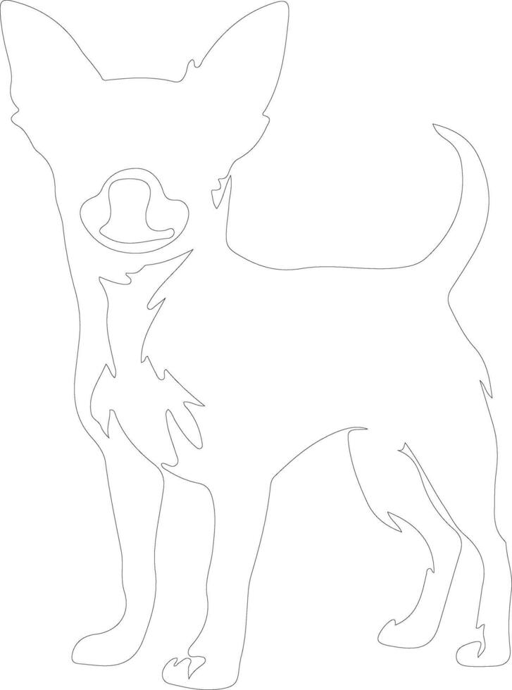 chihuahua outline silhouette vector
