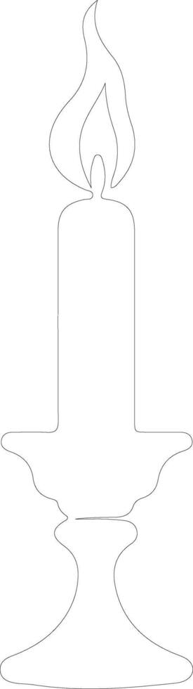 Candlelight  outline silhouette vector