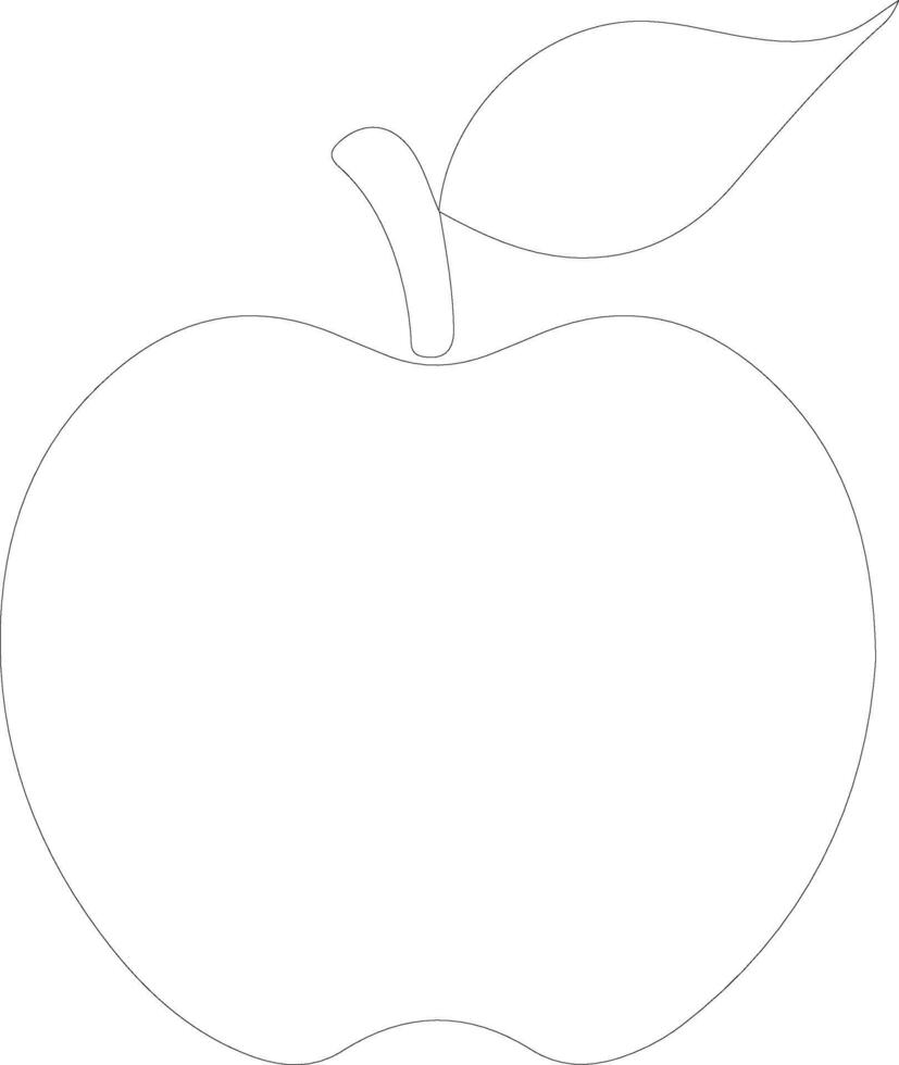 apple  outline silhouette vector