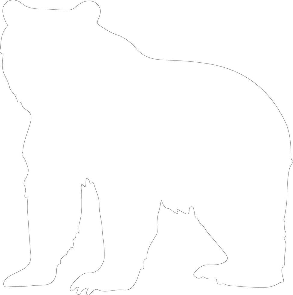 brownbear outline silhouette vector