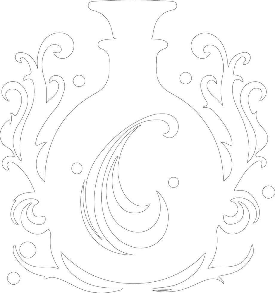 Witchs potion  outline silhouette vector