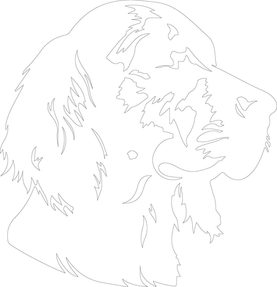 English Setter  outline silhouette vector