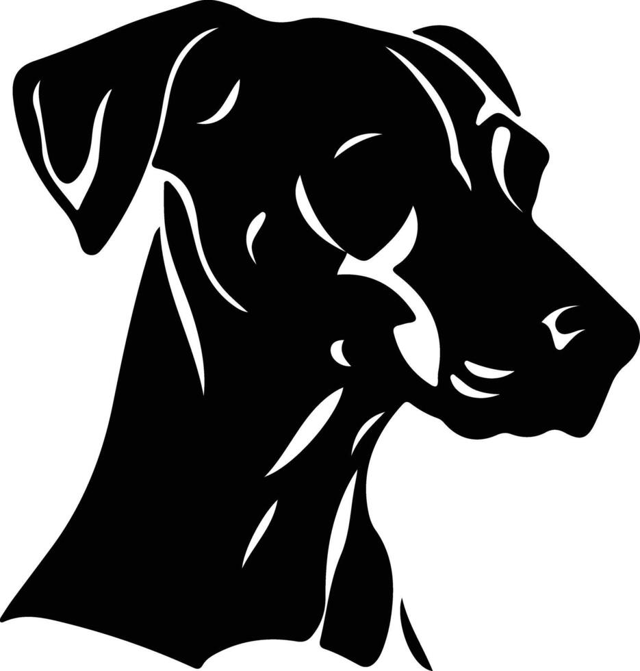 Sloughi  silhouette portrait vector