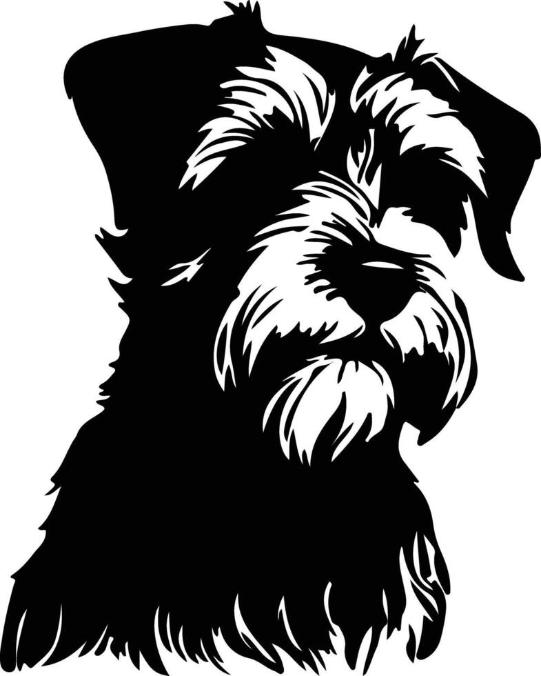 suave saburral trigo terrier negro silueta vector