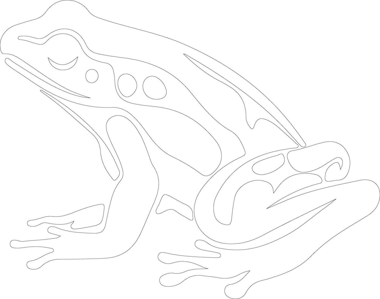 amphibian  outline silhouette vector