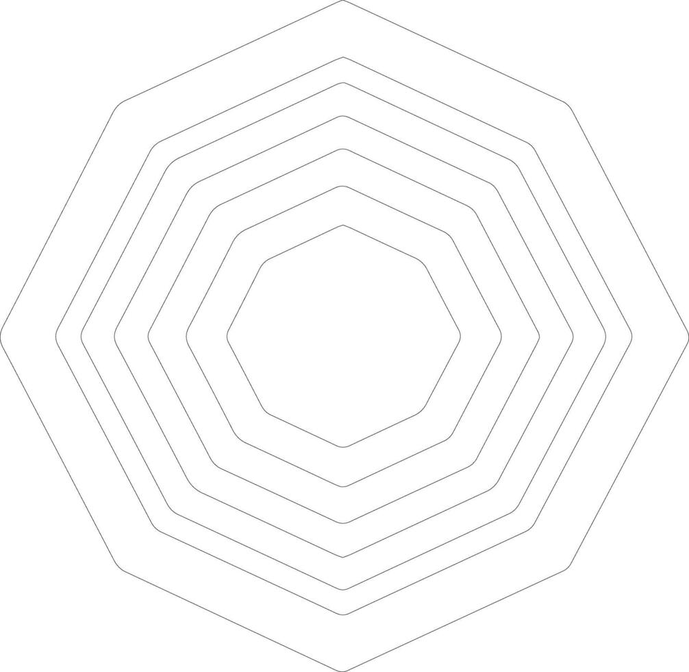 Pentagon  outline silhouette vector