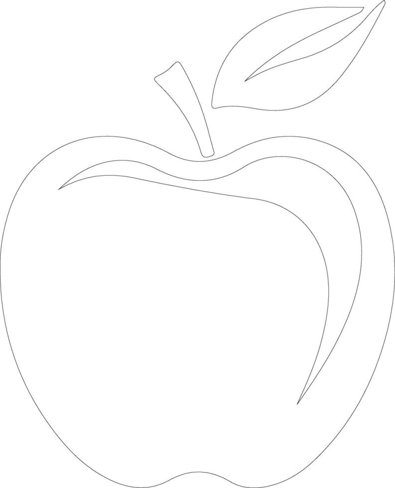 apple  outline silhouette vector
