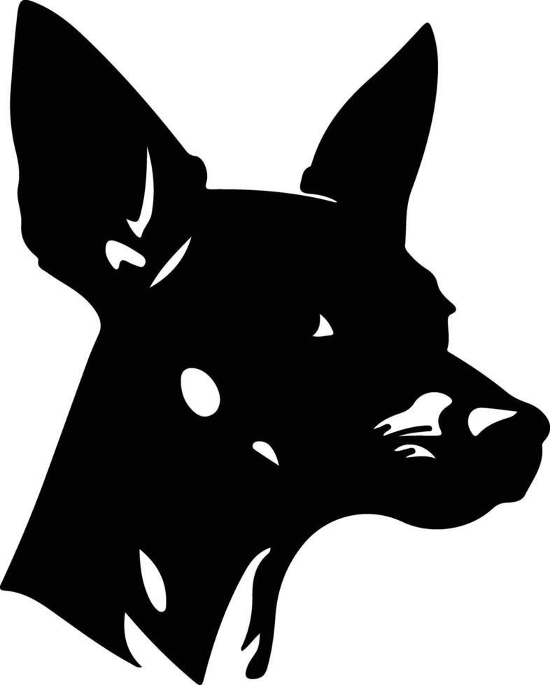 Toy Fox Terrier  silhouette portrait vector