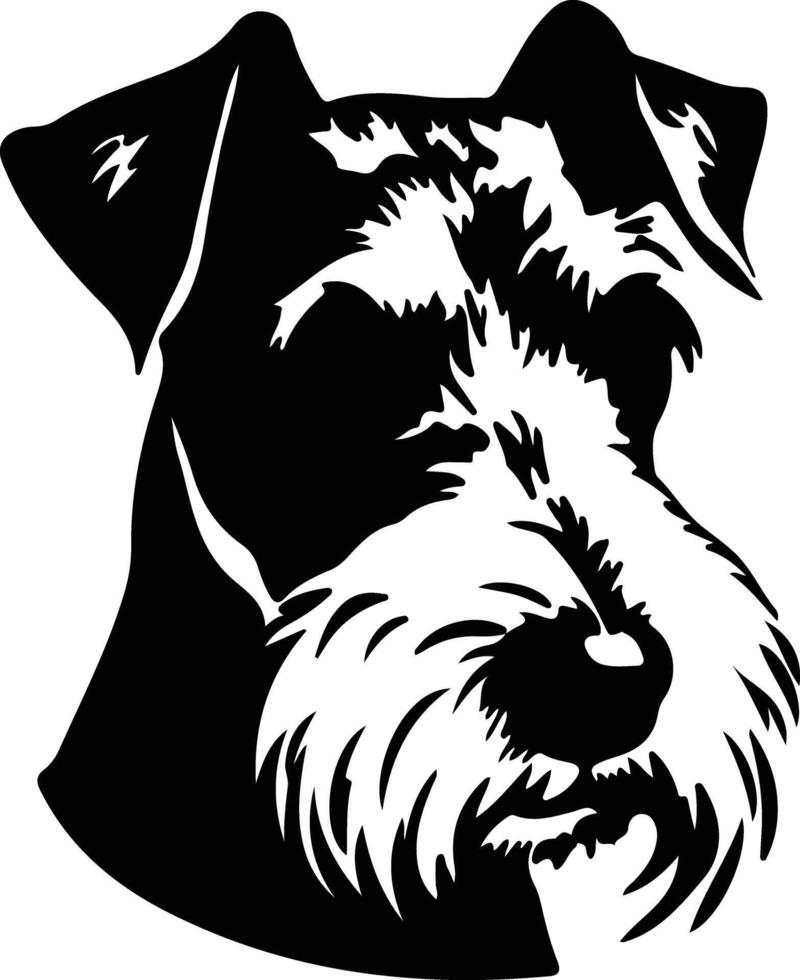 Wire Fox Terrier  silhouette portrait vector