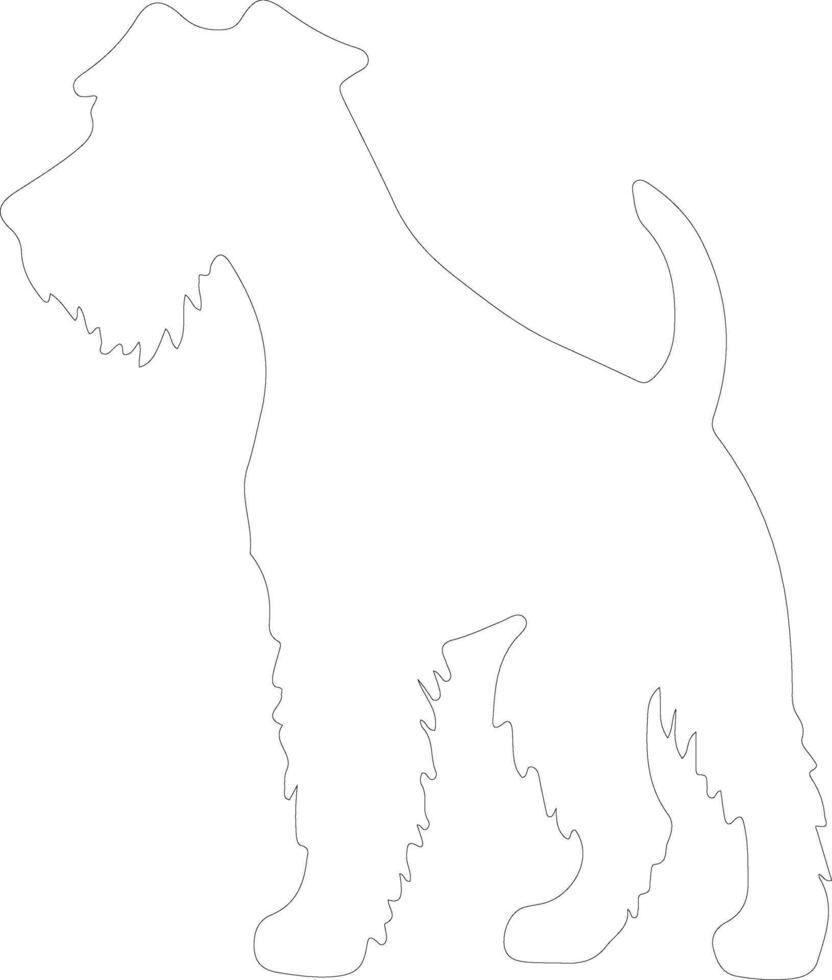 Welsh Terrier outline silhouette vector