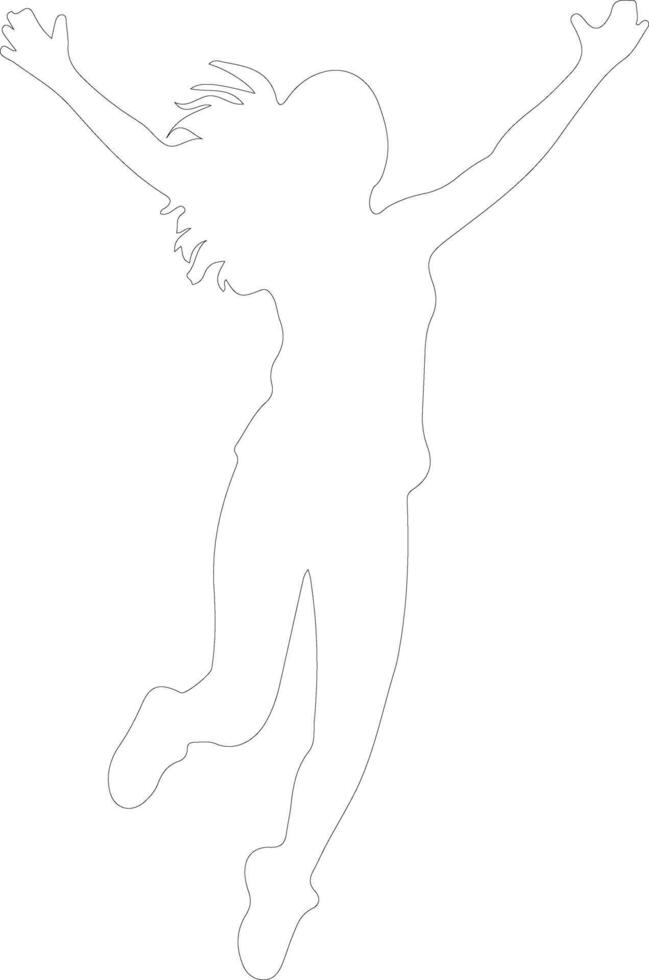 Joy outline silhouette vector